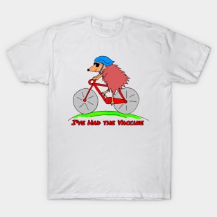 Vaccinated Cycling Hedgehog T-Shirt